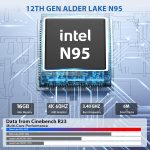 KAMRUI Mini PC AK1 Plus, Intel 12ª generación N95(hasta 3.4 GHz) 16 GB DDR4 RAM | 512 GB M.2 SSD - Imagen 2