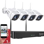 Sistema de cámara de seguridad inalámbrico, firstrend 1080P 8CH 4CAM