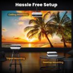 HAPPRUN Proyector, proyector Bluetooth nativo 1080P - Imagen 7