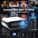 HAPPRUN Proyector, proyector Bluetooth nativo 1080P - Imagen 5