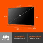 onn. 55" Clase 4K UHD (2160P) Llevó el HDR de la Televisión Inteligente Del Roku - Imagen 6