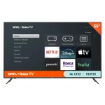 onn. 55" Clase 4K UHD (2160P) Llevó el HDR de la Televisión Inteligente Del Roku