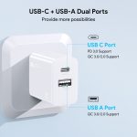 Cubo Cargador Rápido 1Hora GAR161 Tipo A+C PD20W Blanco - Imagen 3