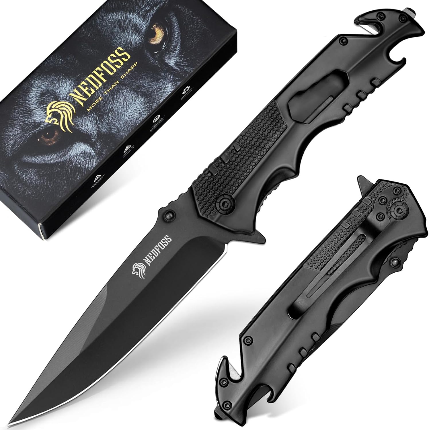 71dUjnB29XL._AC_SL1500_ Cuchillo Plegable Multiherramienta NedFoss FA48 5 en 1 - Imagen 1