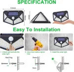 Lámpara Solar de Pared Exterior con Sensor de Movimiento PIR - 900LM IP44 - Image 4