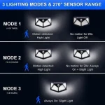 Lámpara Solar de Pared Exterior con Sensor de Movimiento PIR - 900LM IP44 - Image 2