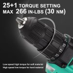 COMOWARE Taladro Inalámbrico de 20V - Imagen 3