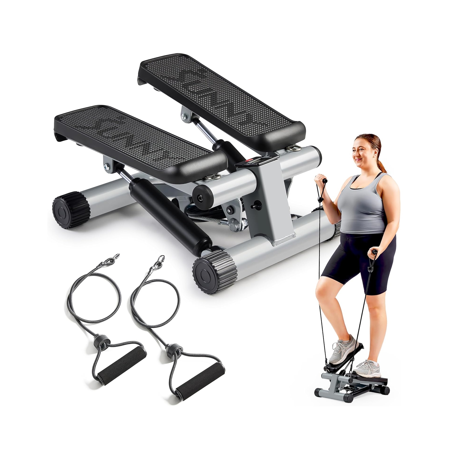 81482N18BTL._AC_SL1500_ Sunny Health & Fitness Mini Stepper – Máquina de Ejercicio Compacta - Imagen 1