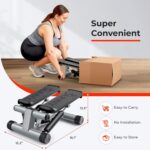 Sunny Health & Fitness Mini Stepper – Máquina de Ejercicio Compacta - Imagen 4