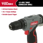 Kit de Taladro y Destornillador de Impacto Inalámbricos Hyper Tough 12V Max (Modelo 98936) - Imagen 5
