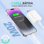 Cargador 1HORA Tipo C 20W con cable Lightning - GAR154 - Imagen 6
