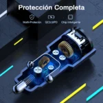 Cargador rápido para carro 38W GAR241 - 1HORA - Imagen 8