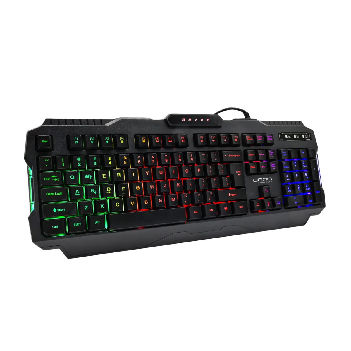Teclado Gaming USB BRAVE  KB6781BK - Imagen 1