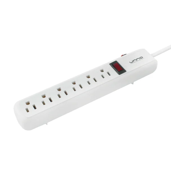 Regleta de 6 tomas | 1875w - PW5081WT - UNNO