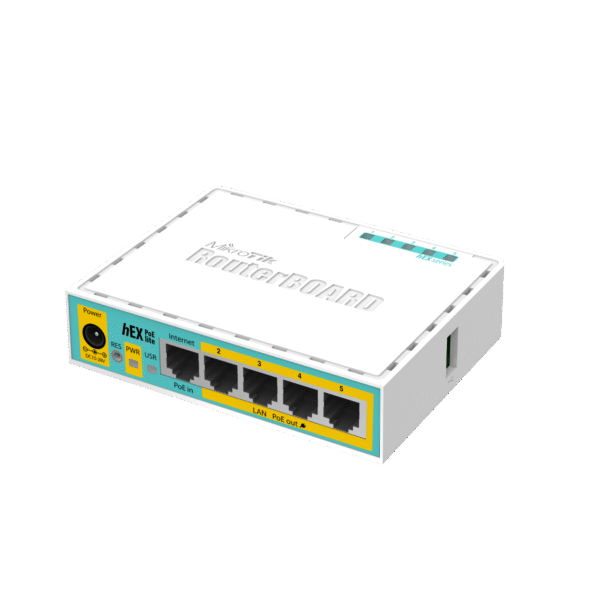 MikroTik RB750UPr2 hEX PoE lite Router 5 Port 4 PoE, USB, 650MHz, 64MB , RouterOS L4