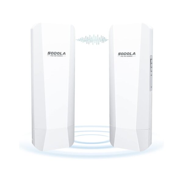Puente Inalámbrico Sodola 5.8G-5KM 900 Mbps – Paquete de 2 para Exteriores