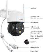 Cámara de Seguridad WiFi ZOSI C290 4MP 2.5K Pan/Tilt - Imagen 2