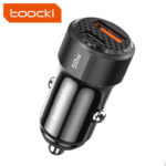 Toocki – Cargador de coche 50W doble puerto USB A + Tipo C