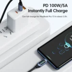 Toocki - Cable Tipo C a Tipo C PD 100W con Pantalla Digital - Imagen 3