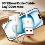 Toocki - Cable USB-A a Tipo-C 100W PD 6A en L - Imagen 6