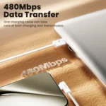 Toocki - Cable USB-A a Tipo-C 100W PD 6A en L - Imagen 2