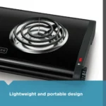 Estufa Eléctrica Doble BLACK+DECKER de Mesa, 2 Quemadores - Imagen 2