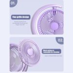 Ventilador de escritorio con luz en forma de Luna (batería recargable) - Imagen 4