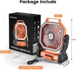 20000mAh Ventilador recargable con linterna LED - Imagen 2