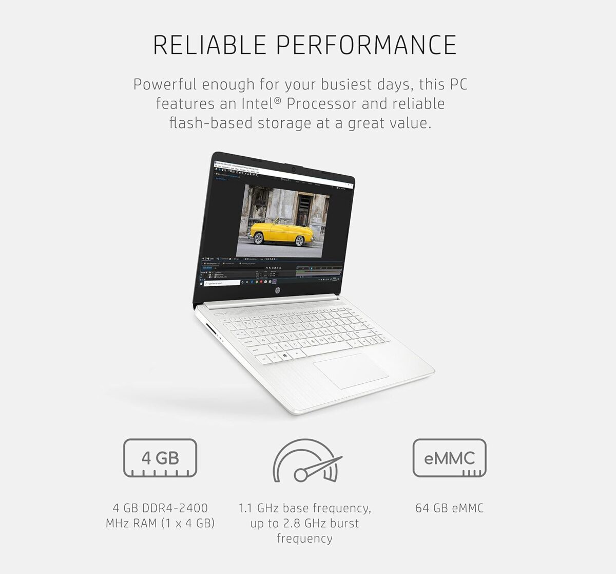 HP Laptop 14-dq3000dx – Intel Celeron N4500, 4GB RAM, 64GB - Imagen 2