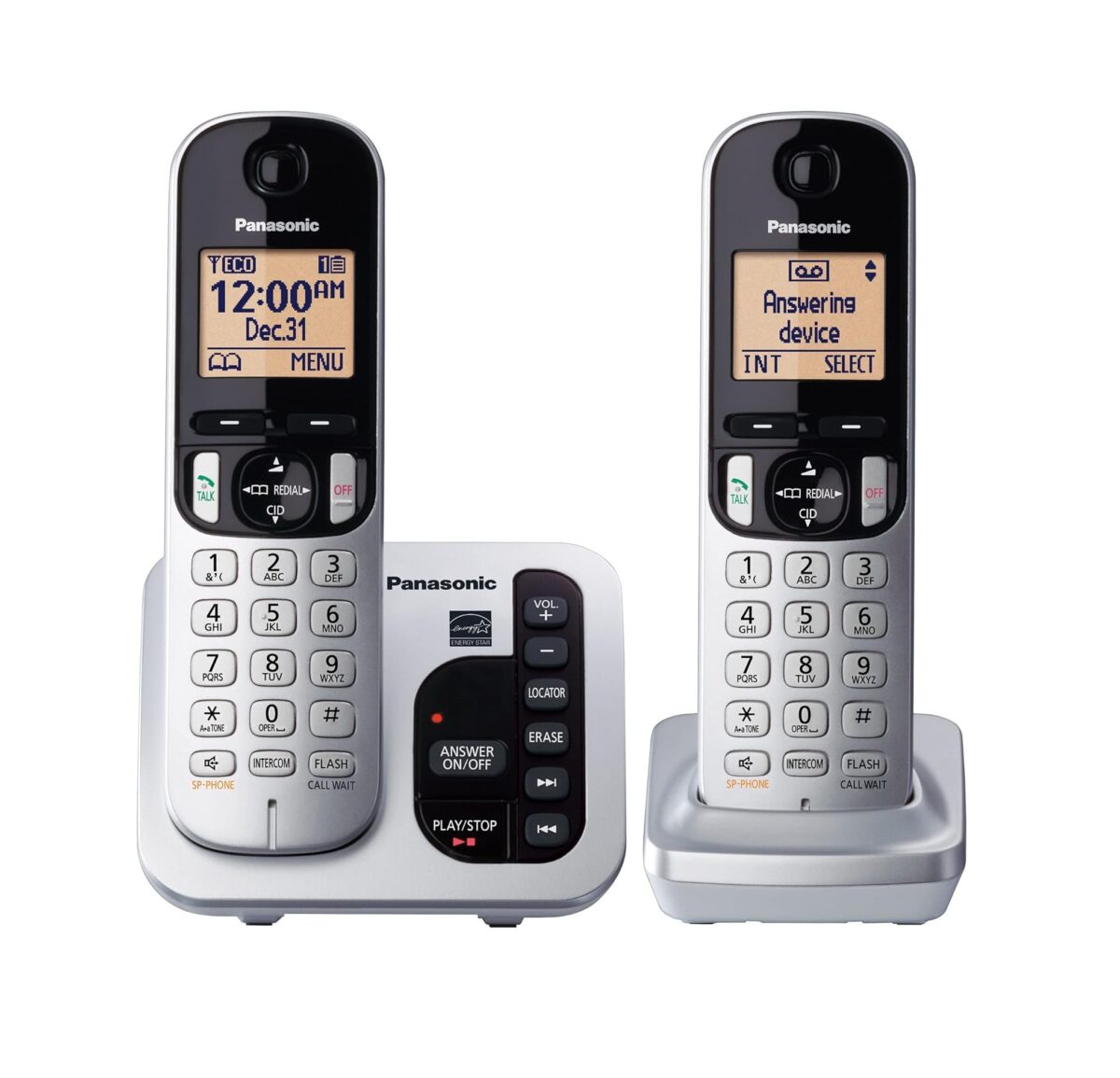 Panasonic KX-TGC222S Teléfono inalámbrico con 2 auriculares y contestador - Imagen 1