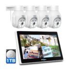 Sistema de Cámaras de Seguridad Inalámbricas Hiseeu 5MP 4 Camaras con Monitor LCD 10