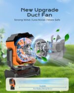 24000 mAh - 80 horas Ventilador portátil con nebulización y batería - Imagen 5