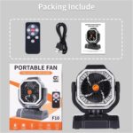 Ventilador F10 recargable portátil de alta velocidad de 20000 mAh - Imagen 8