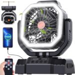 Ventilador F10 recargable portátil de alta velocidad de 20000 mAh