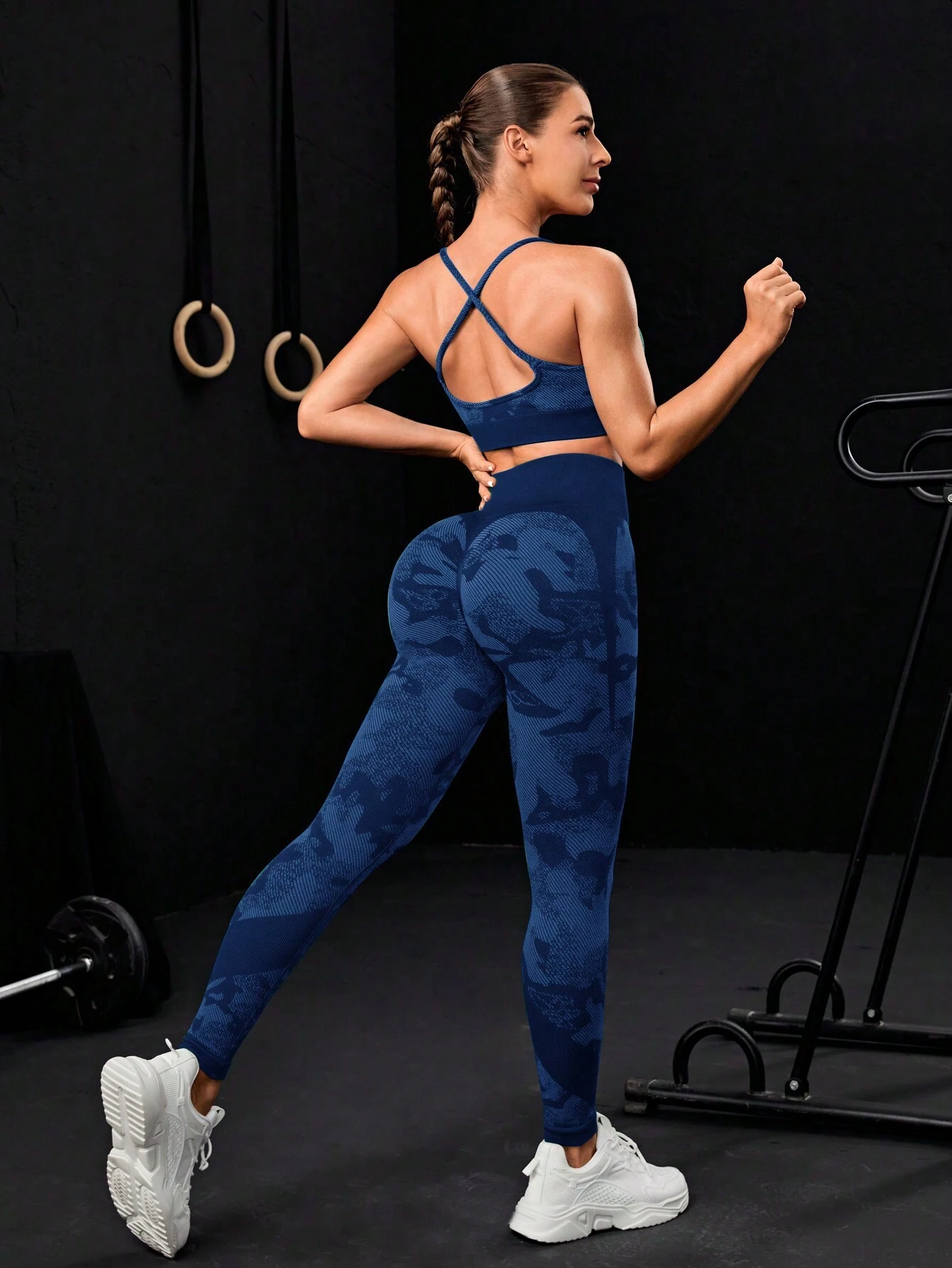Powerista Conjunto deportivo de mujer con estampado de moda, conjunto de entrenamiento de mujer - Imagen 5
