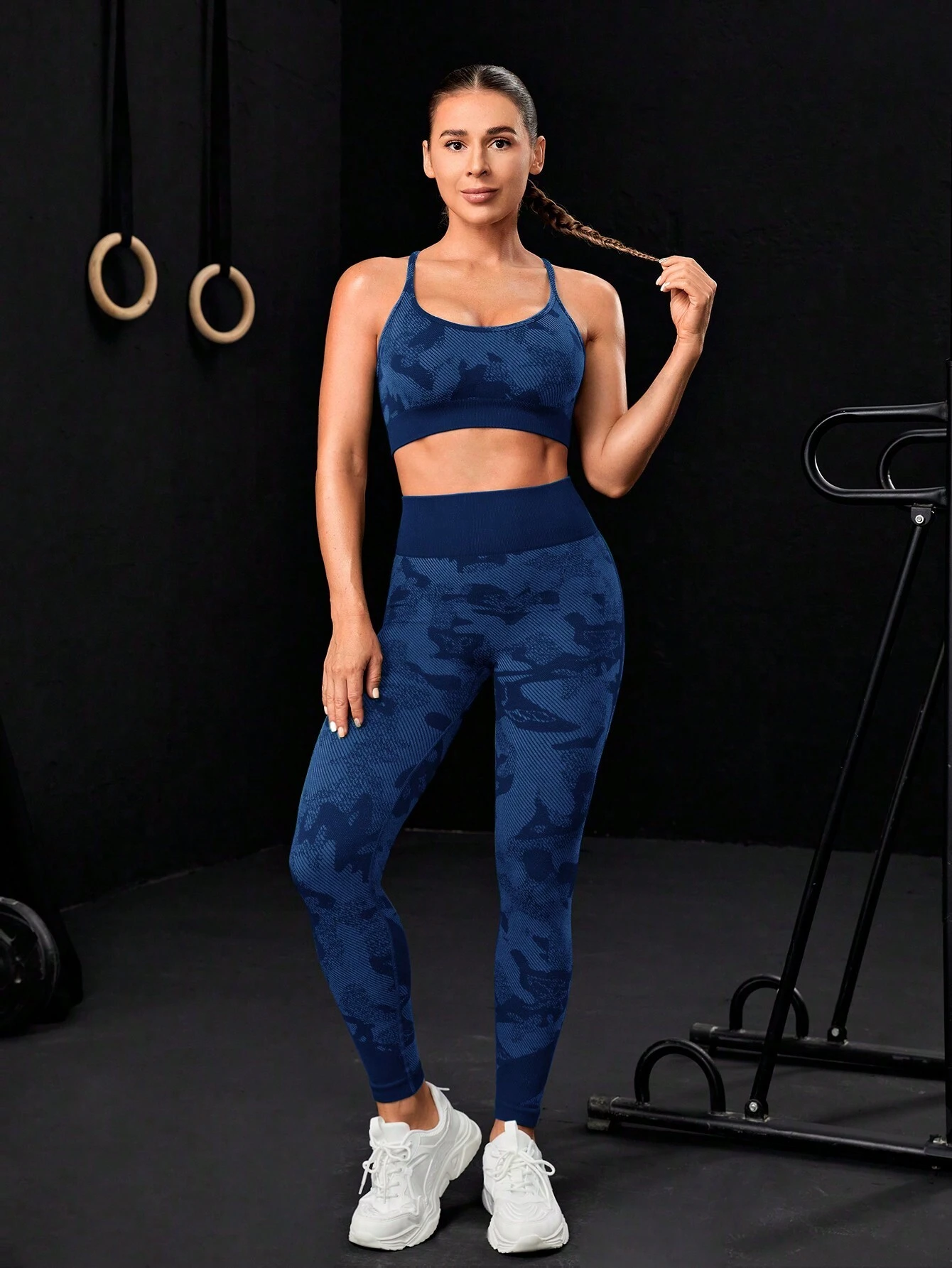 Powerista Conjunto deportivo de mujer con estampado de moda, conjunto de entrenamiento de mujer - Imagen 2