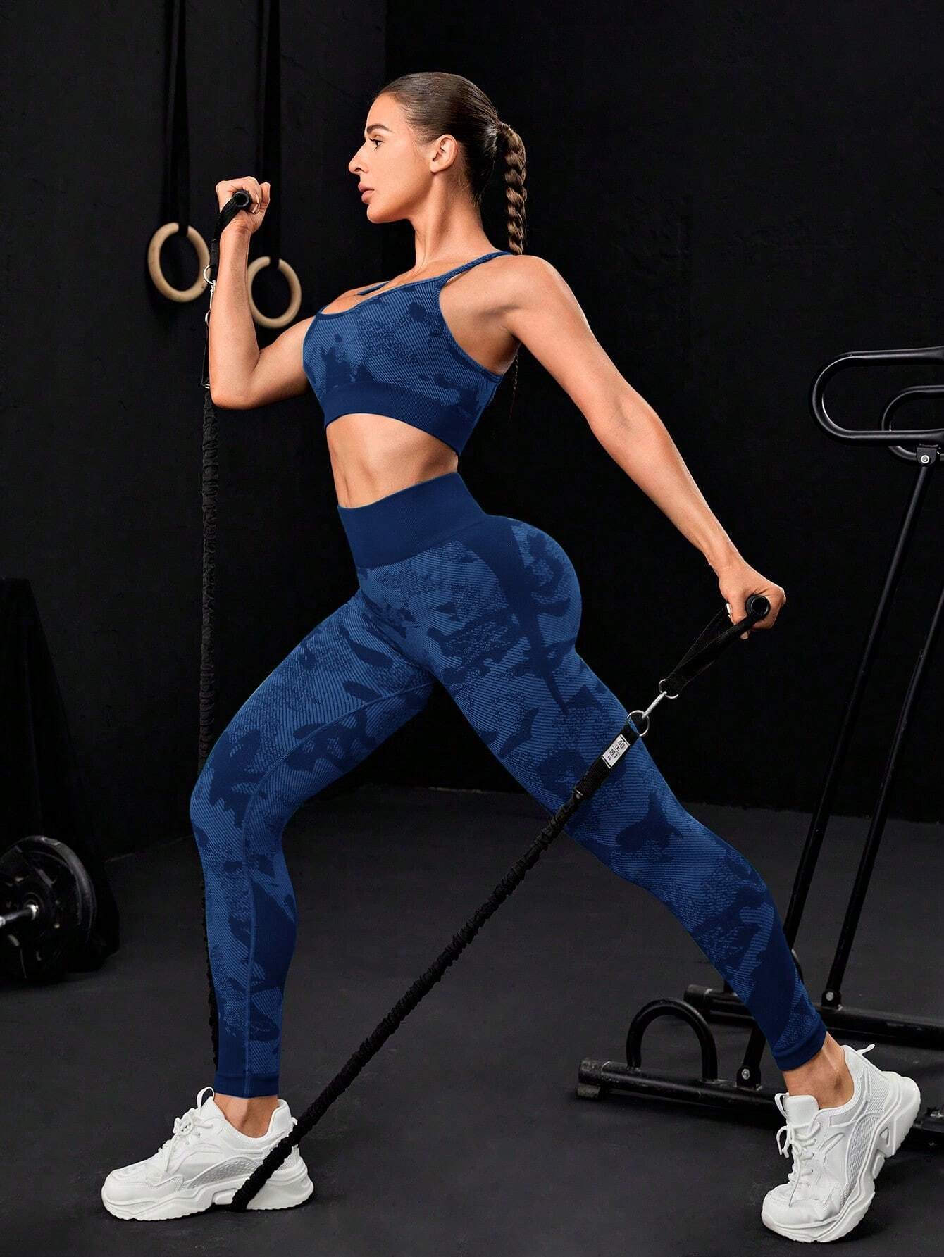 Powerista Conjunto deportivo de mujer con estampado de moda, conjunto de entrenamiento de mujer - Imagen 6