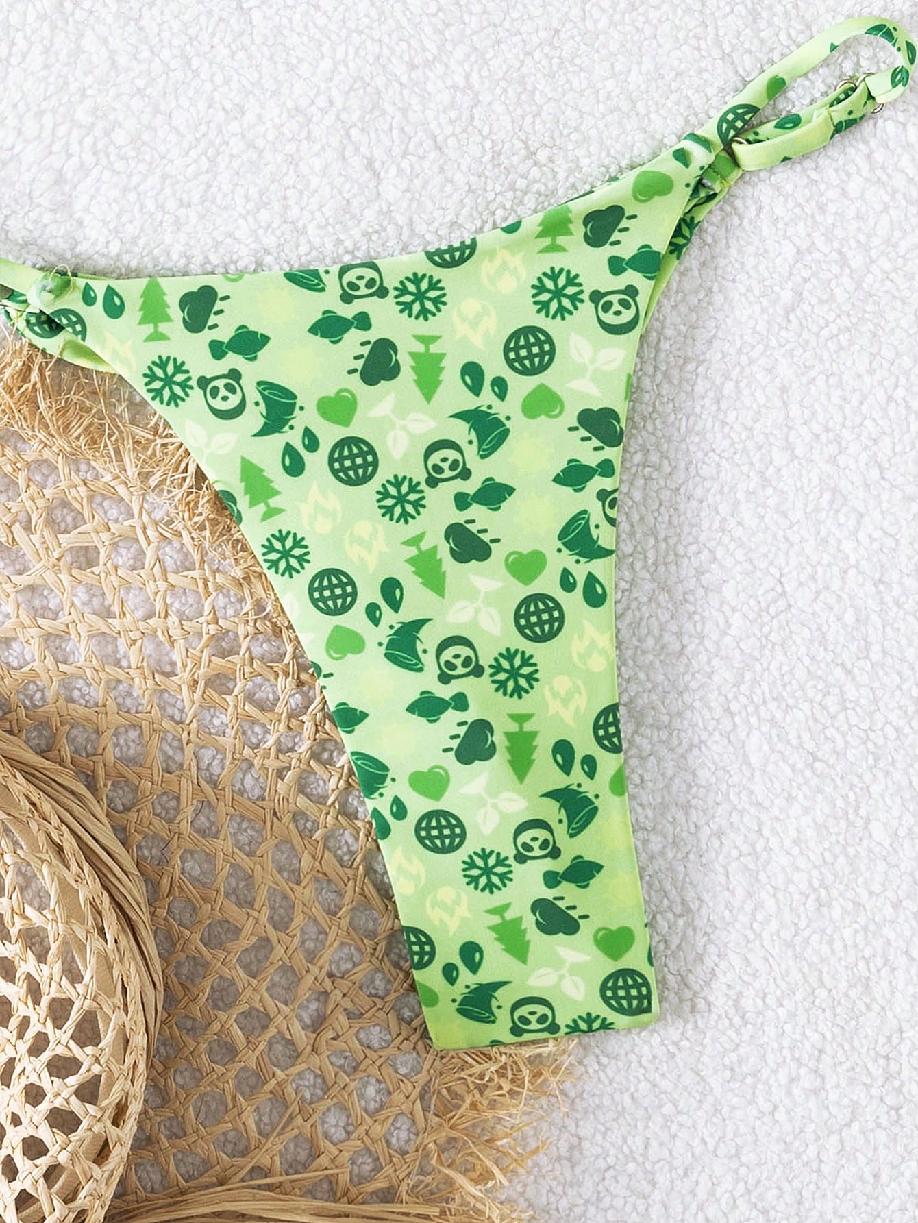 Nuevo conjunto de bikini de mujer con parte superior de cuello halter y Bottom de corte alto en forma de triángulo - Imagen 3