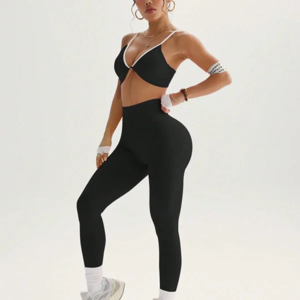 Sport Studio Conjunto deportivo de yoga para mujer - Top corto y mallas