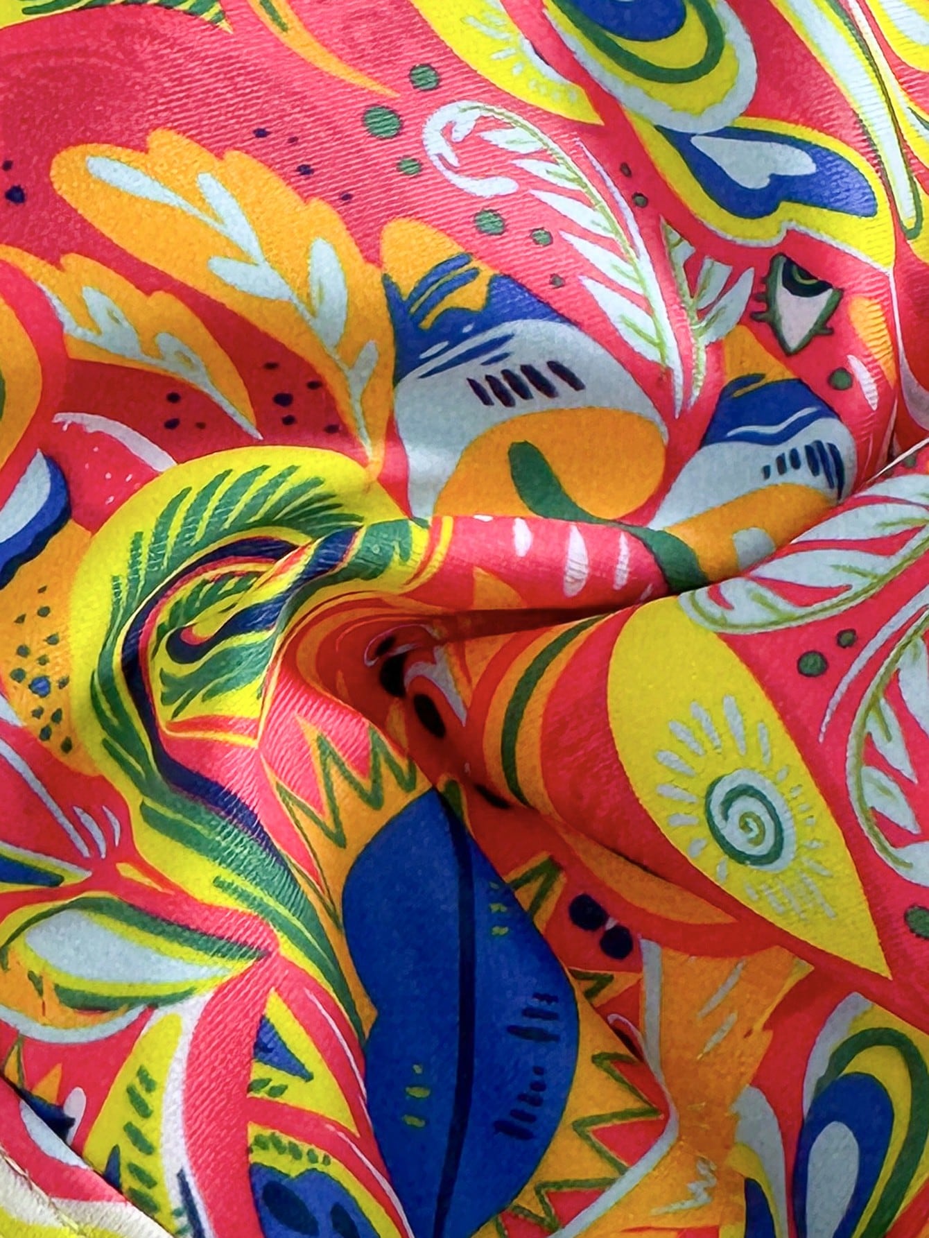 Swim Set de 2 piezas de bikini triangular con estampado aleatorio y correas ajustables para mujer, traje de baño casual de playa y verano - Imagen 3