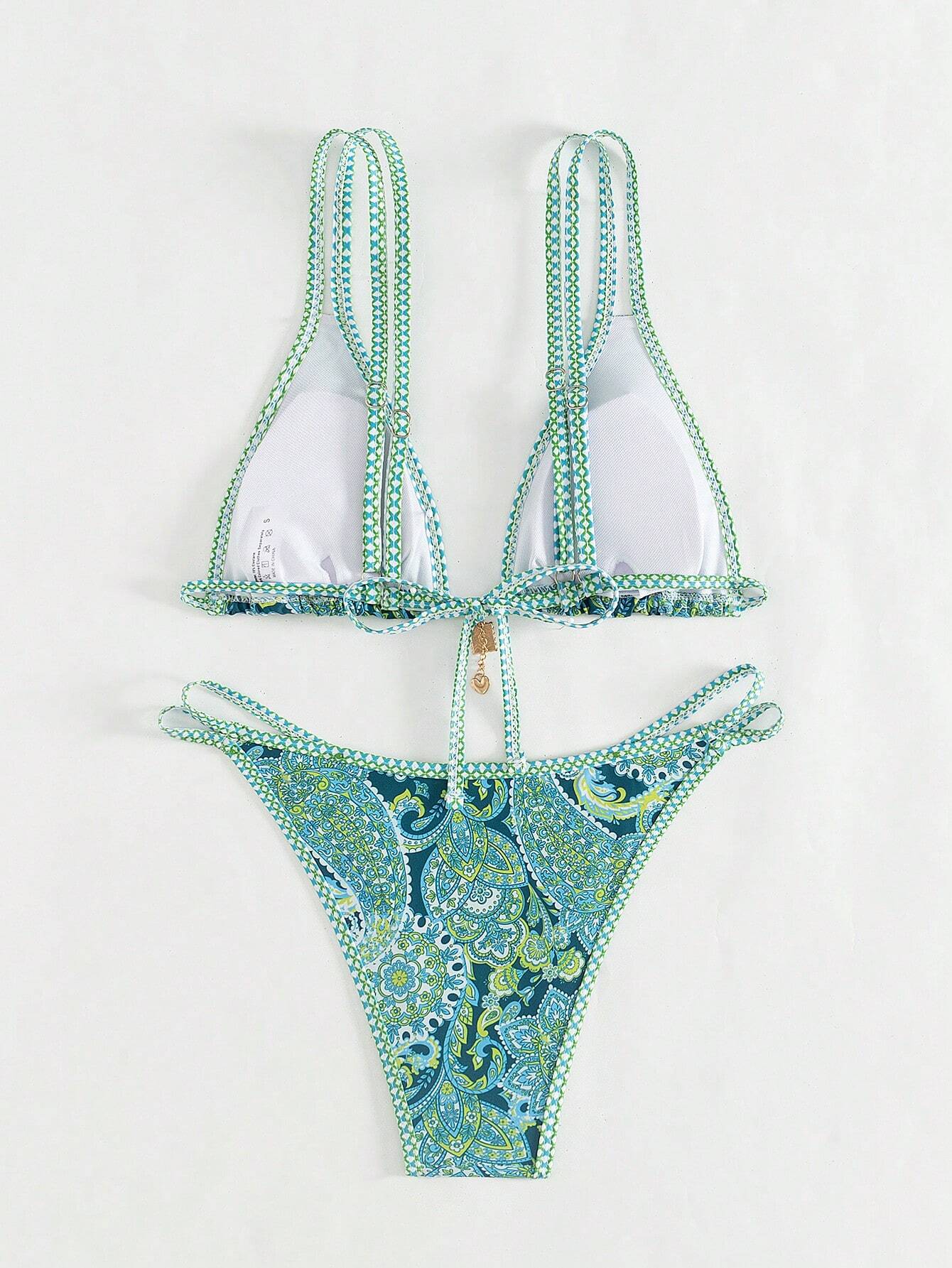 Swim Vcay Conjunto de bikini sexy de verano para playa con estampado floral para mujeres - Imagen 5