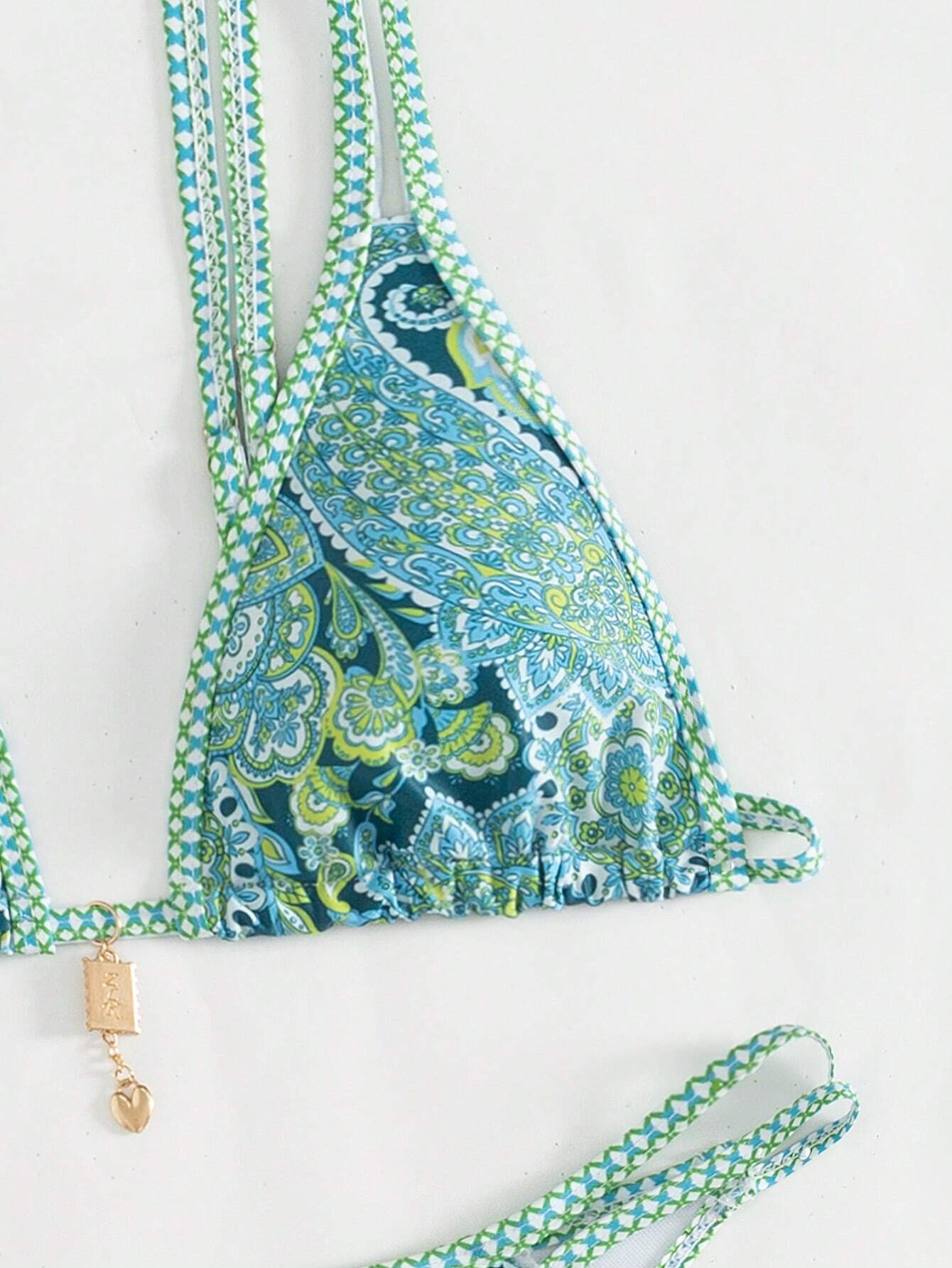 Swim Vcay Conjunto de bikini sexy de verano para playa con estampado floral para mujeres - Imagen 6