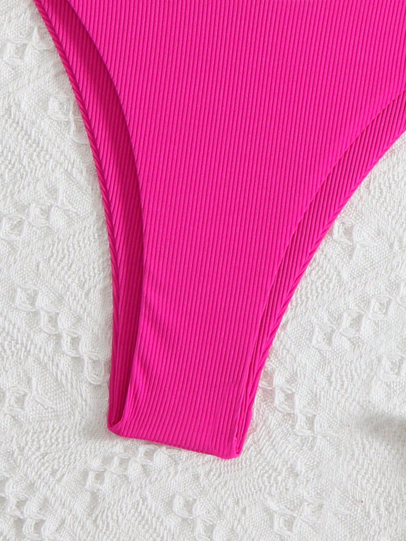 Swim Set de 2 piezas Bikini con relleno y diseño hueco estampado de leopardo - Imagen 5