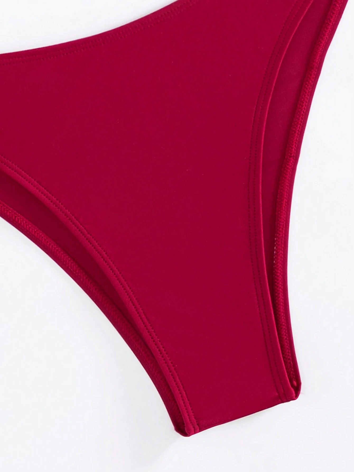 Traje de baño de una pieza de unicolor, diseño sexy de un solo hombro hueco, para vacaciones en la playa - Imagen 5