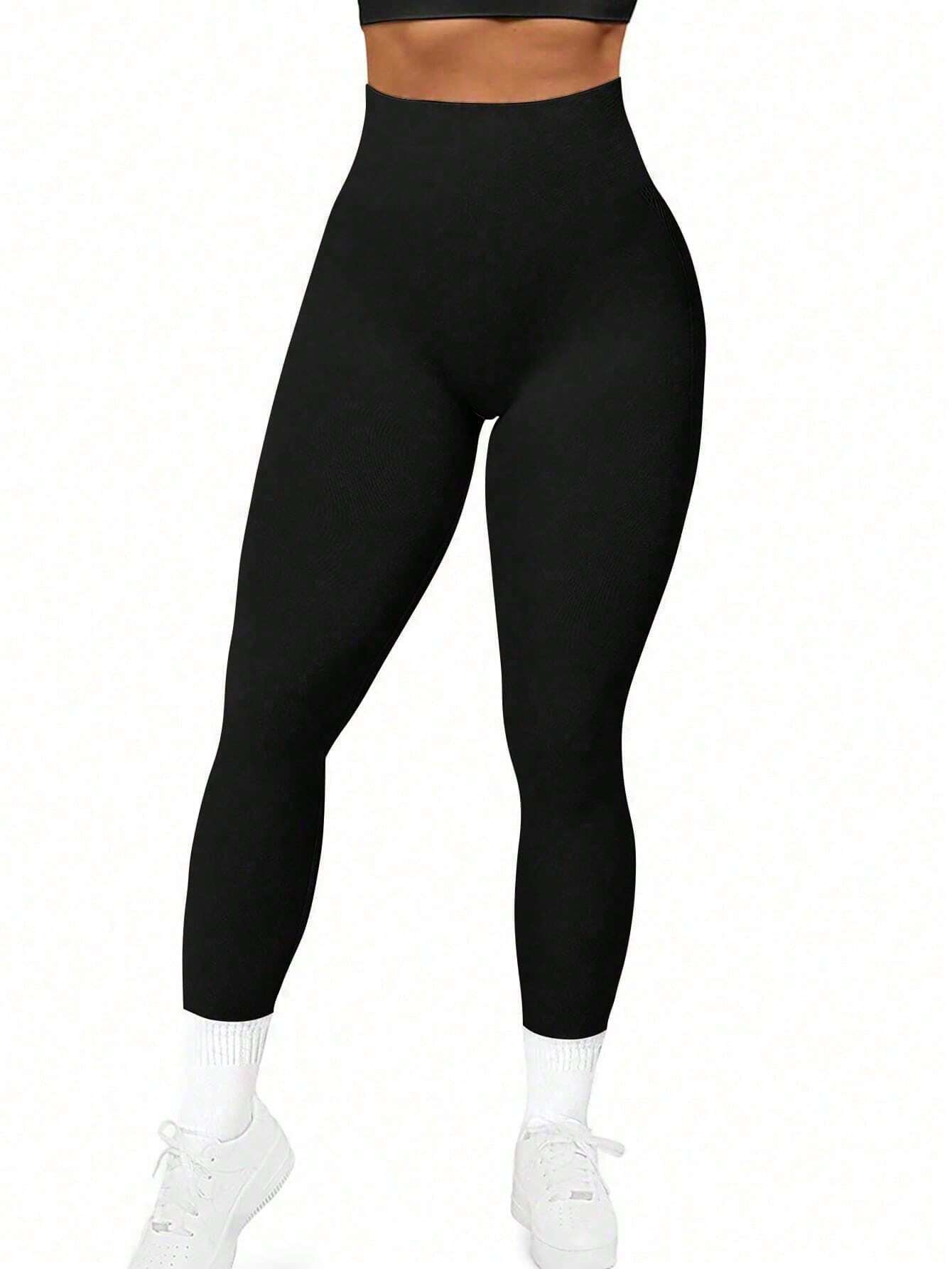 Yoga Basic Leggings de yoga moldeadores sin costuras de cintura alta para mujer (2pcs) - Imagen 3