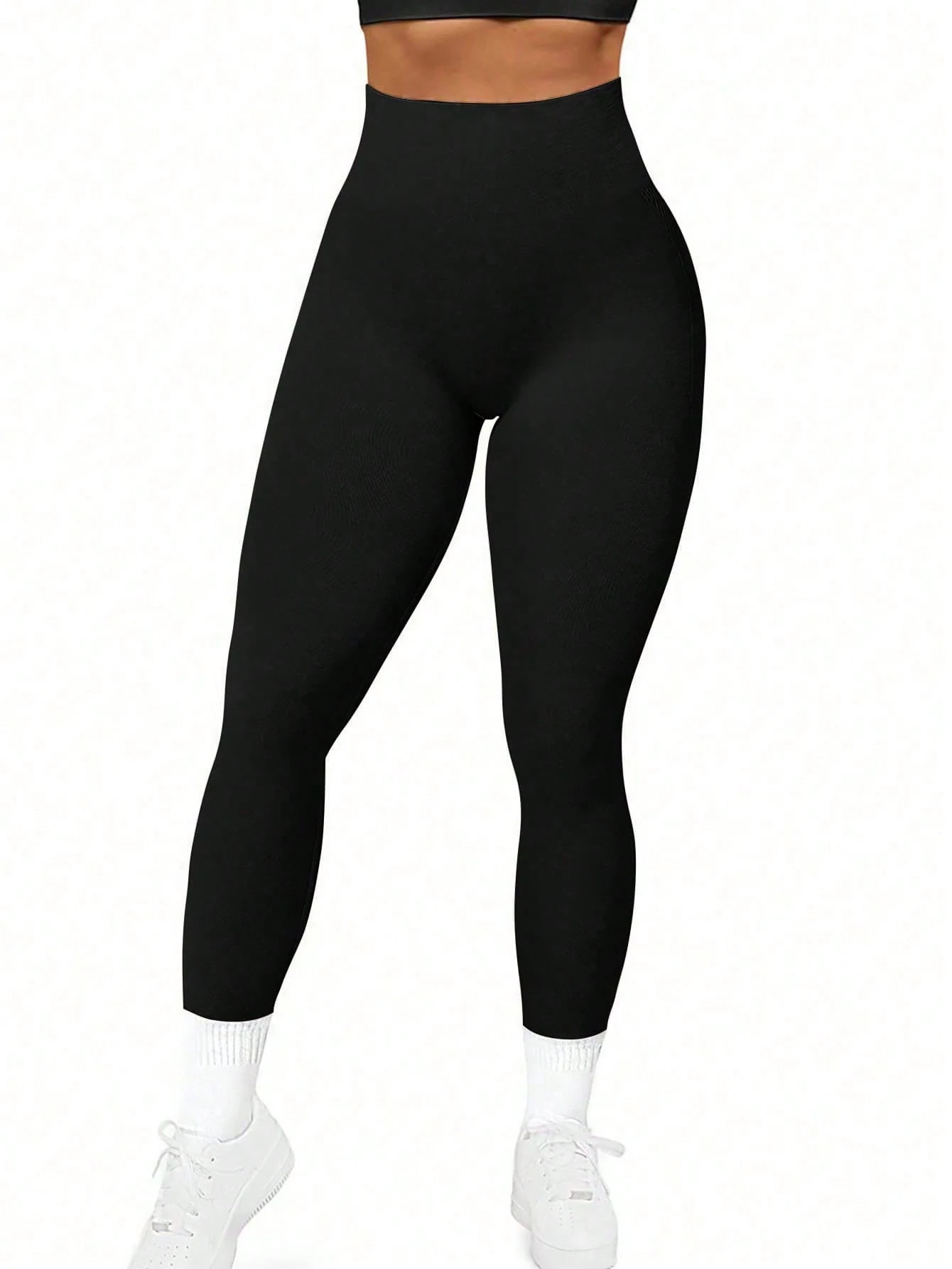 Yoga Basic Mallas deportivas minimalistas y de moda, con alta elasticidad y sin costuras, para uso diario - Imagen 3