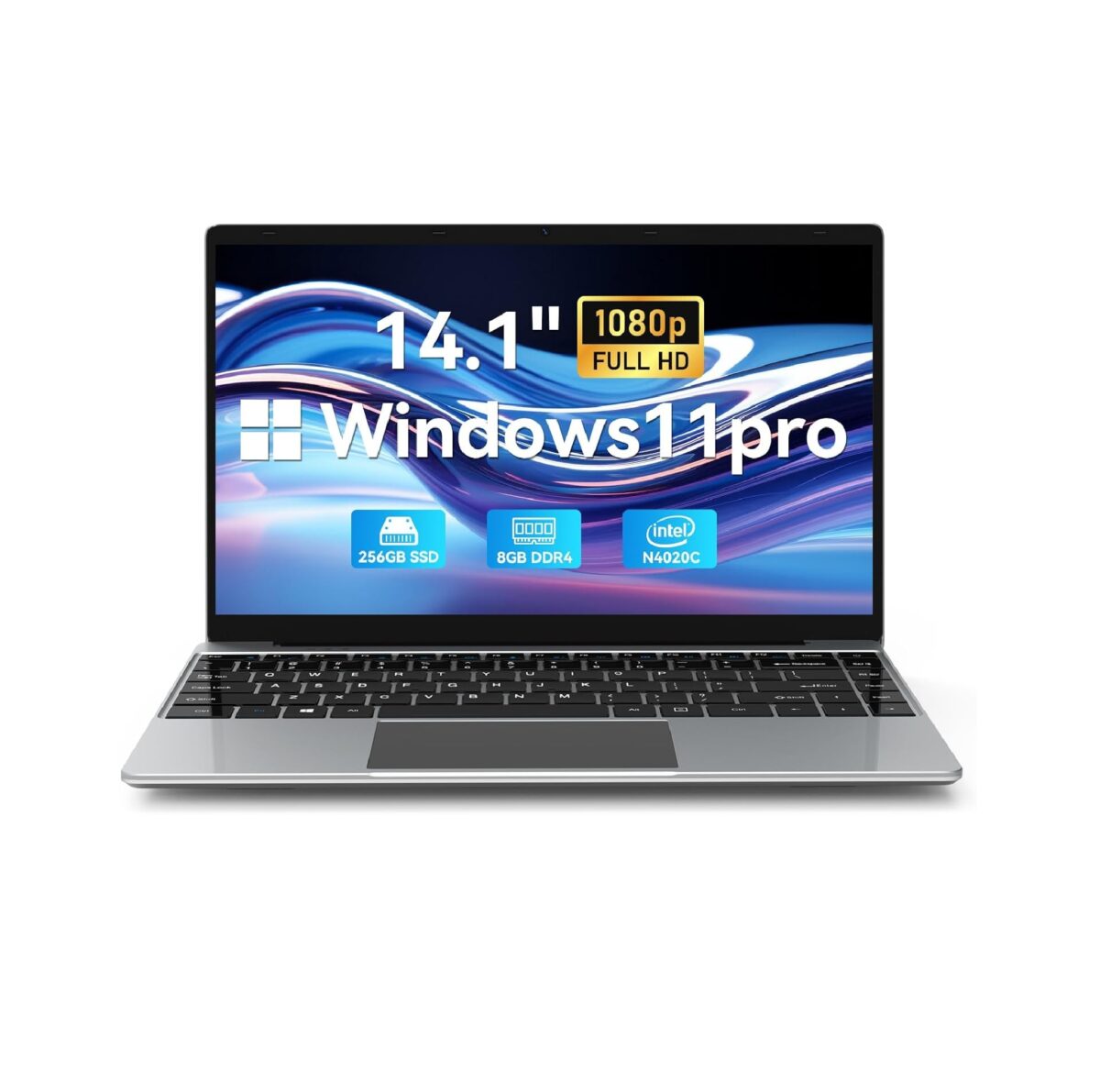 Laptop Gezoon 14" FHD – 8GB RAM, 256GB SSD, Windows 11 Pro, Intel N4020C - Imagen 1