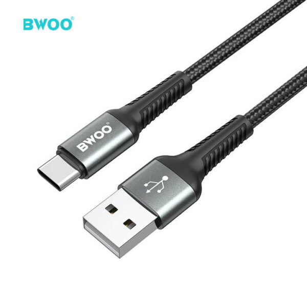 BWOO - Cable USB-C BO‑X288 de Aleación de Aluminio y Nylon Trenzado