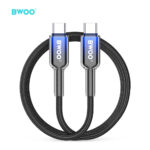 BWOO - Cable USB‑C a USB‑C BO‑X316C‑C 65W PD, Nylon Trenzado