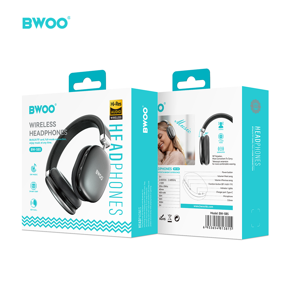 BWOO - Auriculares Gaming Over‑ear BW‑585 - Imagen 5